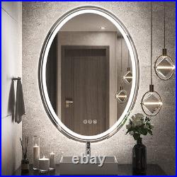 15-47 Large LED Bathroom Mirror Lighted Vanity Wall Makeup Touch Button Fogless