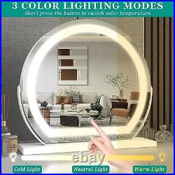 17 x 15 Vanity Mirror with Lights, LED Makeup 17x15 2-semicircle-white