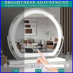 17 x 15 Vanity Mirror with Lights, LED Makeup 17x15 2-semicircle-white