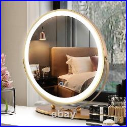 20 Vanity Makeup Mirror with Lights 3 Color Lighting Dimmable LED Mirror Bedroom
