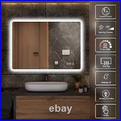 2432in LED Bathroom Mirror Antifog Vanity Mirror Bluetooth 3 Color Temperature