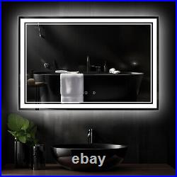 24-48 Vanity LED Mirror Bathroom Antifog 3 Color light Adjustment CRI 90