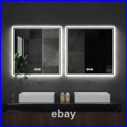 32'' LED Mirror for Bathroom Wall Antifog Vanity Mirror 3500K-6500K Smart Memory