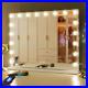 32x23 Vanity Mirror with Lights Bluetooth Tabletop Wall Mount Metal White