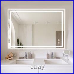36 LED Bathroom Mirror Illuminated Vanity Anti fog Wall Touch Makeup Waterproof
