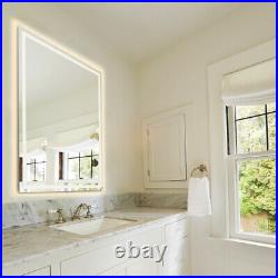 36 LED Bathroom Mirror Illuminated Vanity Anti fog Wall Touch Makeup Waterproof