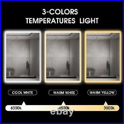 36x28 inch LED Bathroom Illuminated Vanity Mirror Antifog Wall Touch Makeup IP44