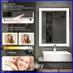 40x 32 LED Bathroom Mirror, Wall Vanity Mirror, 3 Colors Touch, Anti-Fog