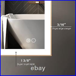 48W X 36L Wall-Mounted Framed Led Mirror, Makeup Mirror WithLights for Bathroom Ho