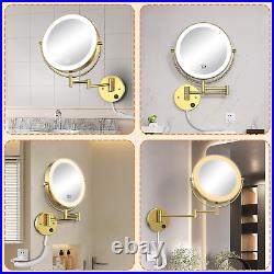 9 Wall Mounted Lighted Makeup Vanity Mirror with 3 Color Lights & Stepless Dimm
