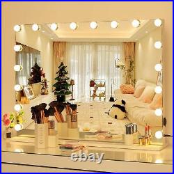 AMST Hollywood Vanity Makeup Mirror with Lights, Large Lighted Mirror with 18pcs