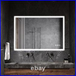 Bathroom LED Illuminated Wall Mounted Vanity Mirror Bluetooth Touch 28x40 in