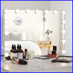 Beahome Makeup Mirror with Lights, 10X 22.8x 18.1-15 Led Mirror, White
