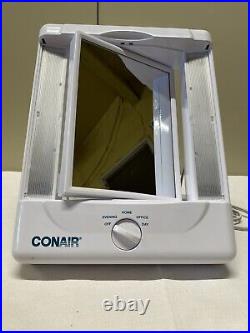CONAIR Dual Sided 5xMagnifying Lighted Swivel Vanity Make-Up Mirror 4 Settings