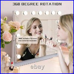 COOLJEEN Vanity Mirror with Lights Hollywood Makeup Mirror 15 Dimmable Led Bu