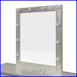 Champagne Silver Mirror with LED Lights