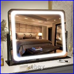 FENNIO Vanity Mirror with Lights 22X19, Led Lighted Makeup Mirror, Large Makeup