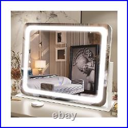 FENNIO Vanity Mirror with Lights 22x19 LED Lighted Makeup Mirror, Large Make