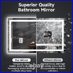 FURNIFIXTURE 24x40 Inch LED Bathroom Mirror Lighted Vanity 40x24