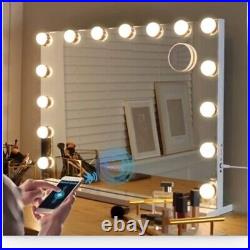 Fenair Vanity Mirror with Lights and Bluetooth Hollywood white-bluetooth speaker