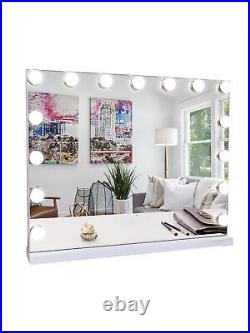 Fenchilin Vanity Mirror with LED Lights and Bluetooth Speaker, 22.8'' x 18.9'