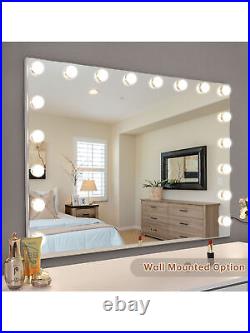 Fenchilin Vanity Mirror with Lights and Bluetooth Speakers, 32 x 23