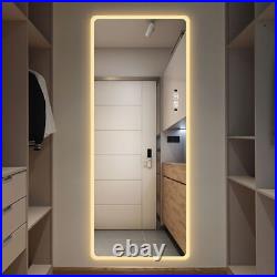 Full Length Mirror Lighted Vanity Body Mirror LED Mirror Wall-Mounted Mirror