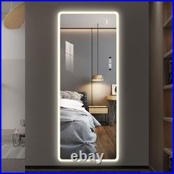 Full Length Mirror Lighted Vanity Body Mirror LED Mirror Wall-Mounted Mirror