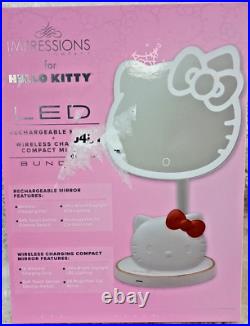 Hello Kitty Rechargeable Makeup Mirror and Wireless Compact LED Mirror