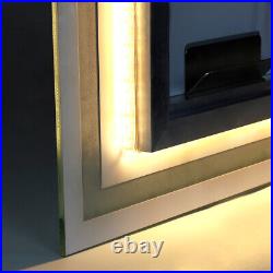 Hollywood Lighted Makeup Bathroom Mirror Dimmable Vanity Mirror Wall Beauty
