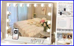 Hollywood Lighted Vanity Mirror with A-white-vanity Mirror With Bluetooth