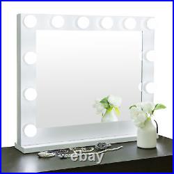 Hollywood Makeup Vanity Mirror Dressing Table with14 Bulb Tabletop or Wall Mounted