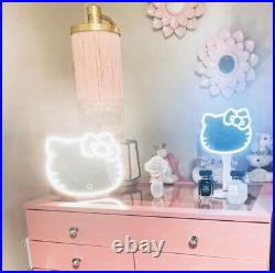 Impressions Vanity Hello Kitty Desk Mirror with LED Lights, Pink