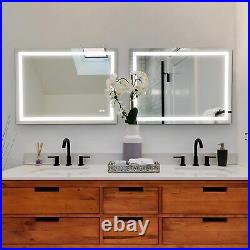 LED Bathroom Mirror with Lights, 48 x36 Dimmable Lighted Bathroom Vanity Mirror