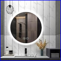 LED Bathroom Mirror with Lights, Adjustable Color Temperature