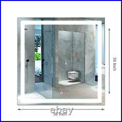 LED Bathroom Vanity Mirror with Light Inner Window Style, CCT Changeable Mirror