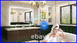 LED Lighted Bathroom Mirror with Anti-Fog Dimmable Rectangle Vanity Mirrors IP44