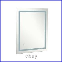 LED Lighted Makeup Mirror For Bathroom Vanity With Touch Bottom