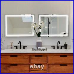 LED Ligthted Bathroom Mirror Vanity Makeup Anti-Fog Dimmable Vanity Mirror 48x