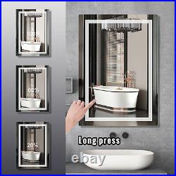 LED Vanity Mirror Dimmable Lights Anti-fog Bathroom Mirror 3628/3224