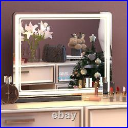 Lareth LED Makeup Vanity Mirror with Lights 23 Wx19 H Large Lighted Mirror f