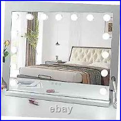 Large Vanity Mirror with Lights, 15 Led Bulbs Hollywood Vanity Mirror with