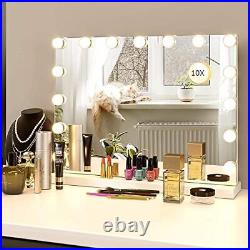 LilyHome Vanity Mirror Makeup Mirror with Lights10X MagnificationLarge Hollyw