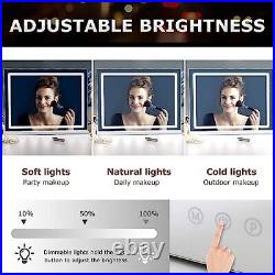 Makeup Vanity Mirror with Lights, 22.8x 18.1 Large LED Lighted Mirror with