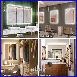 Modern LED Vanity Mirror Bathroom Bluetooth 3 Color Lights Wall Mirror 4028in