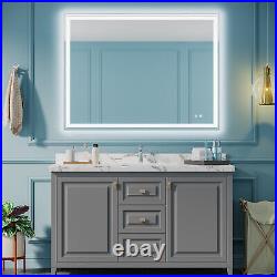 Modern LED Vanity Mirror Bathroom Mirror Antifog Dimmable Light Makeup Mirror