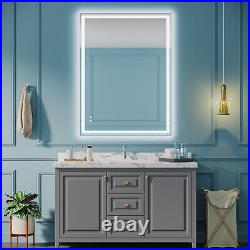 Modern LED Vanity Mirror Bathroom Mirror Antifog Dimmable Light Makeup Mirror
