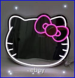 NIB Hello Kitty LED VANITY Wall Mirror BRIGHT Dimmable ADORABLE 35 CM X 30 CM