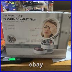 New Sharper Image SpaStudio 10 LED Vanity Plus Mirror with Built-In Storage
