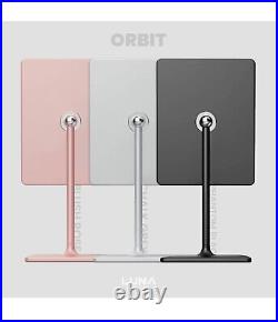 Orbit Mirror in Chalk Grey Vanity Mirror with Lights, Makeup Mirror, LED Light